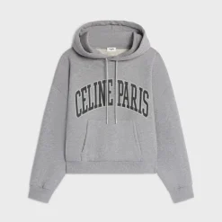 oversized celine hoodie in cotton fleece
