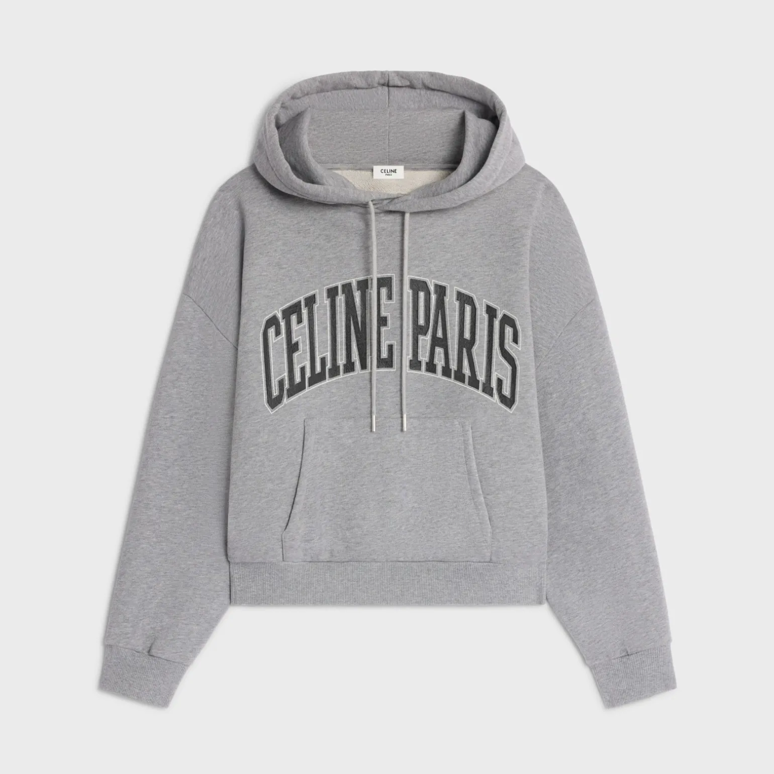 oversized celine hoodie in cotton fleece