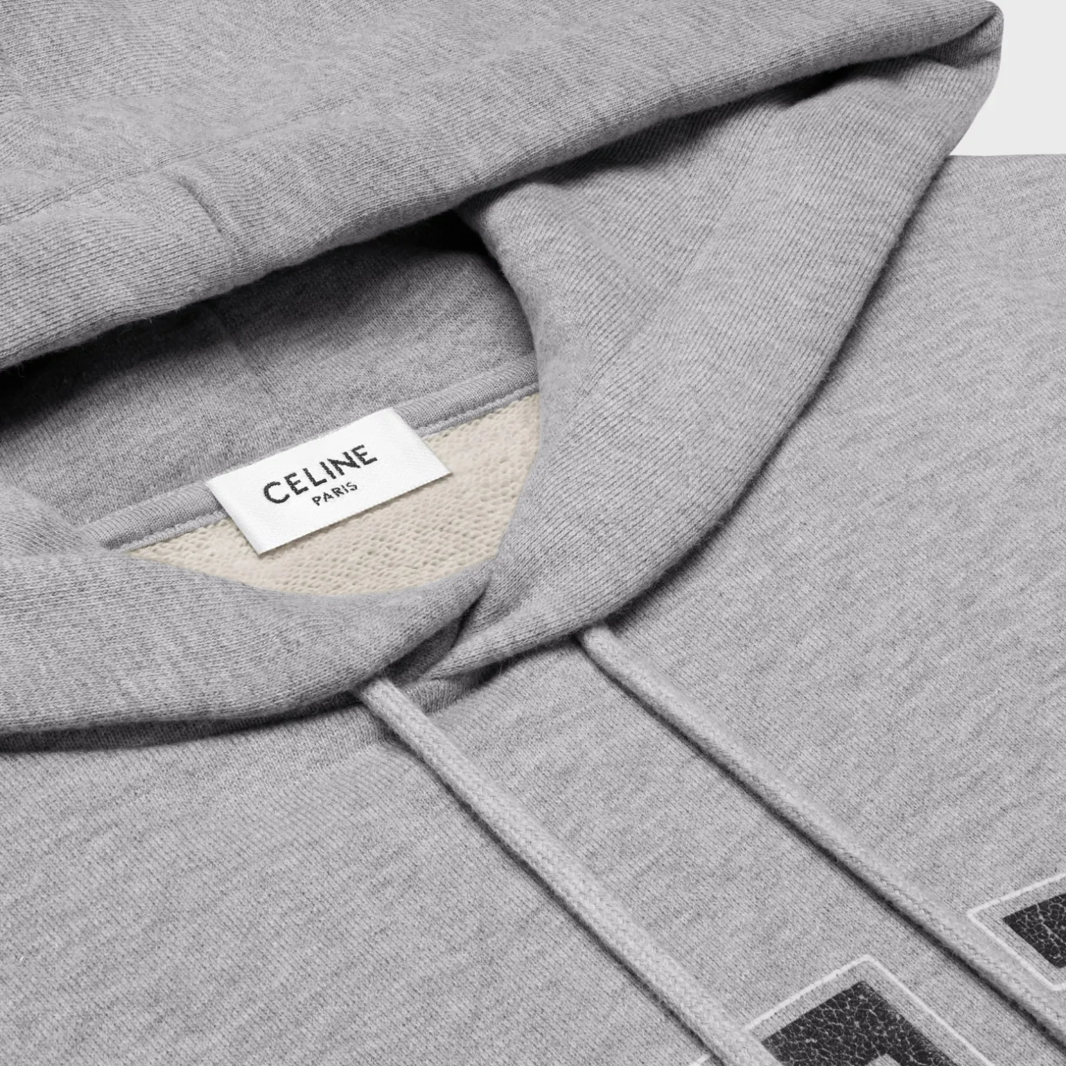 oversized celine hoodie in cotton fleece
