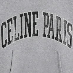 oversized celine hoodie in cotton fleece