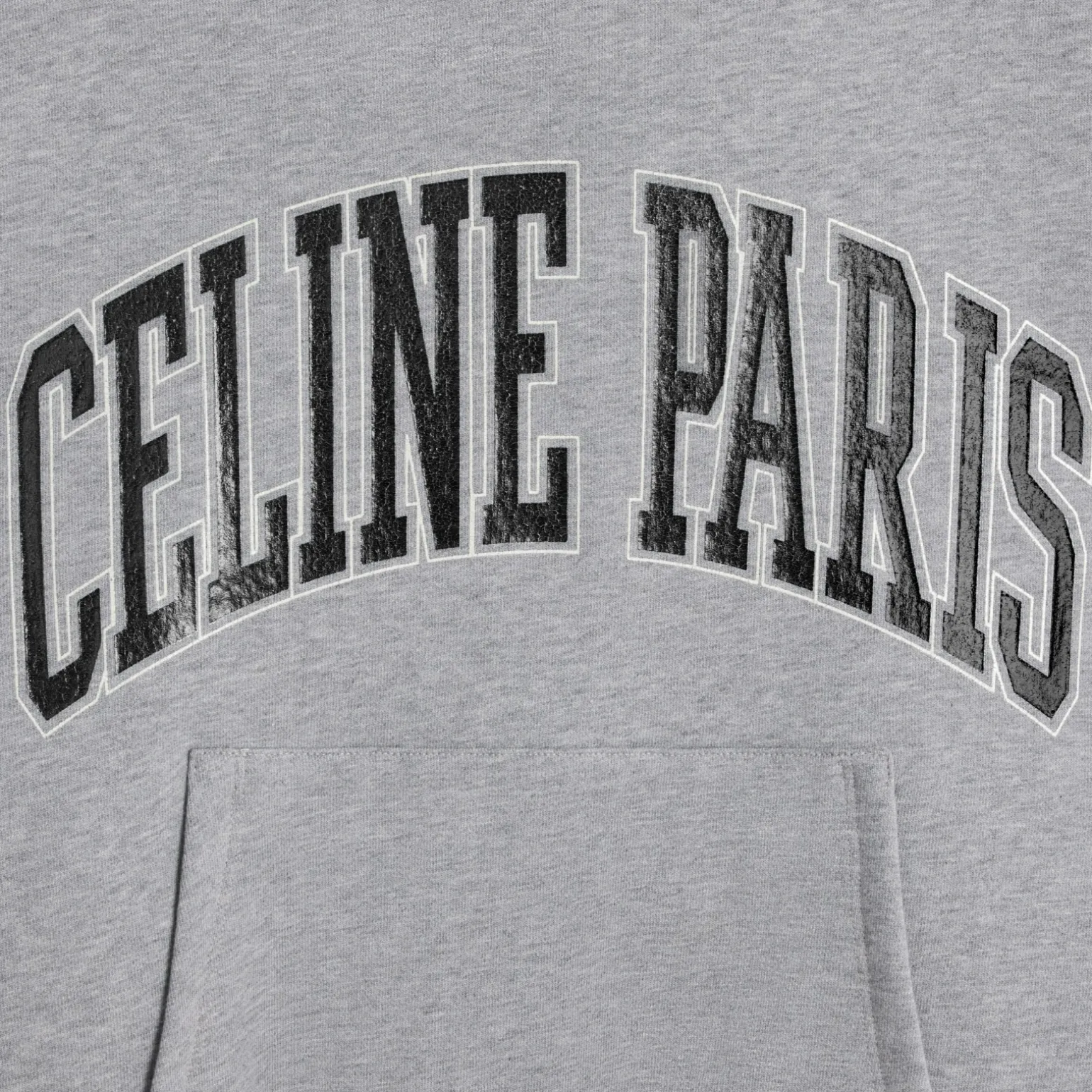 oversized celine hoodie in cotton fleece