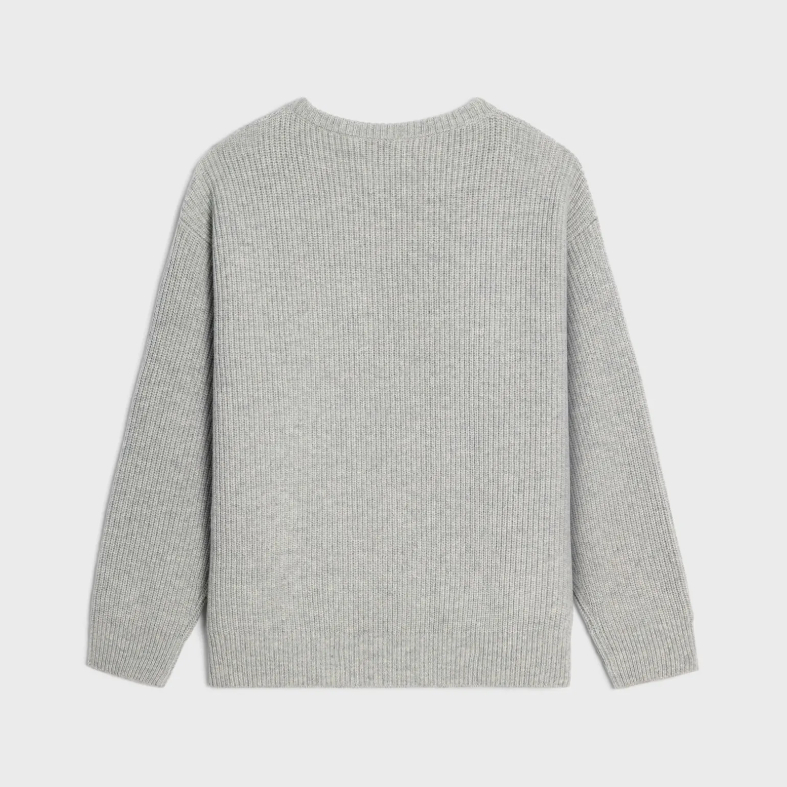 oversized celine sweater in ribbed wool