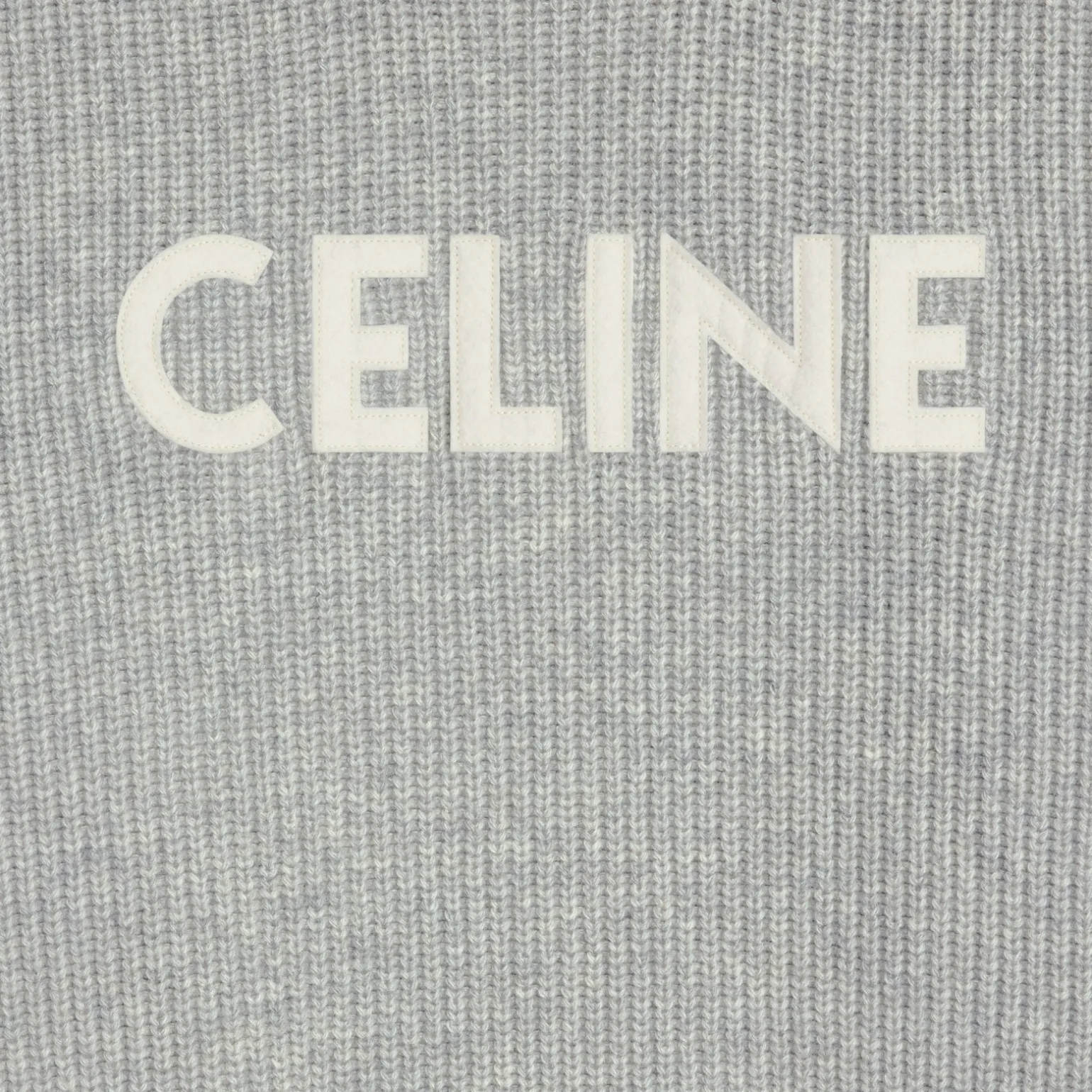 oversized celine sweater in ribbed wool