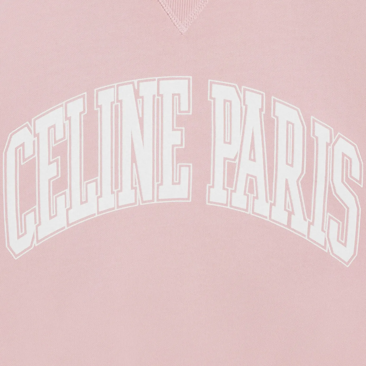 oversized celine sweatshirt in cotton fleece