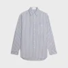 oversized shirt in striped cotton