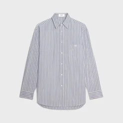 oversized shirt in striped cotton