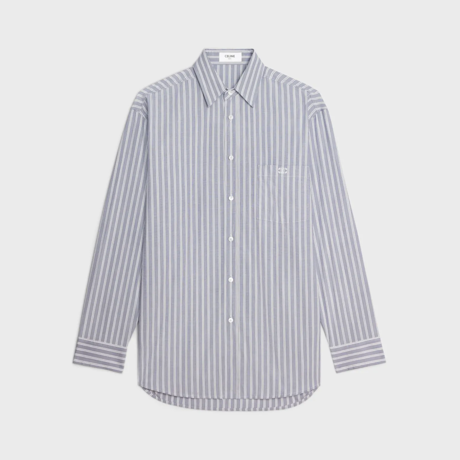 oversized shirt in striped cotton