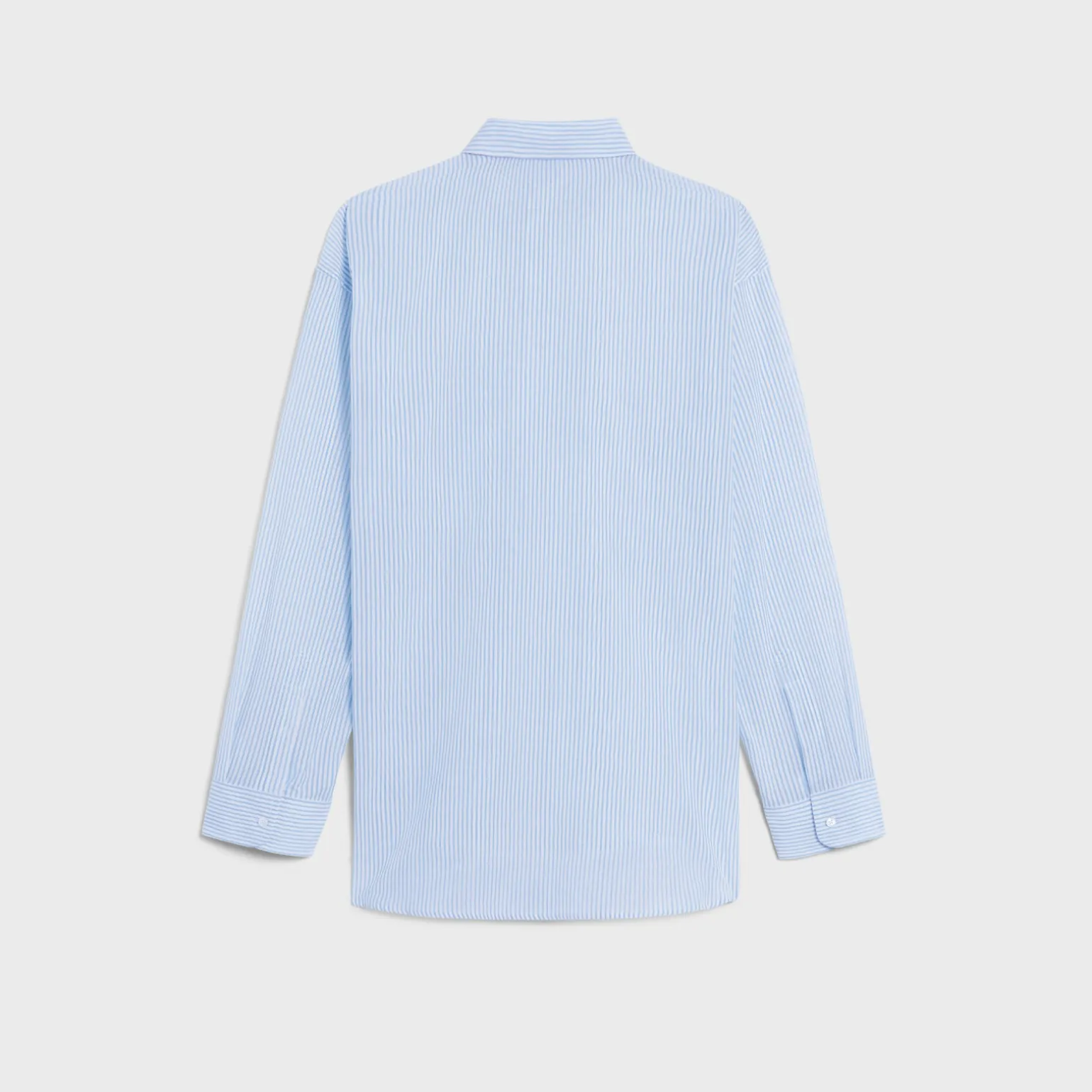 oversized shirt in striped cotton voile