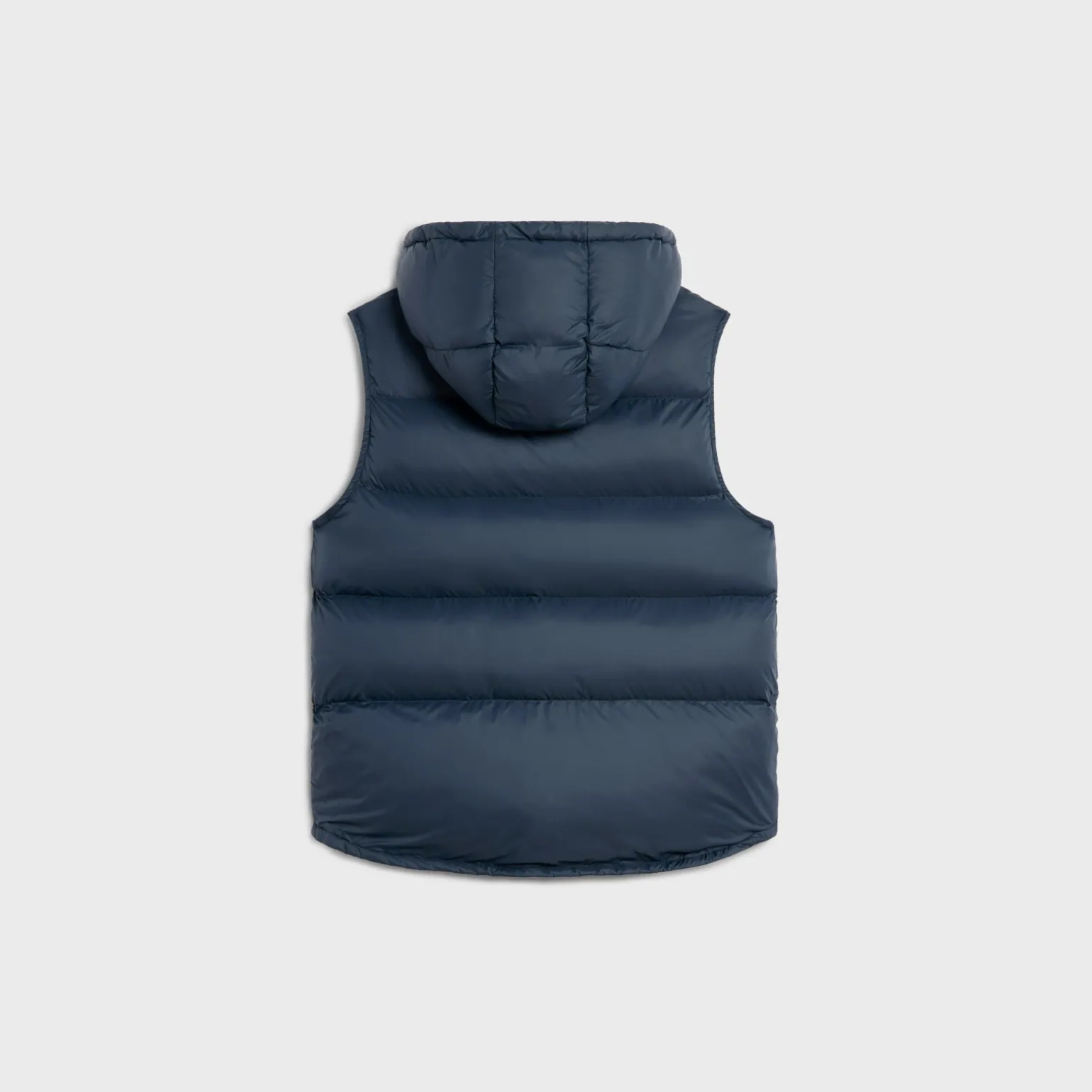 oversized sleeveless down jacket in lightweight nylon