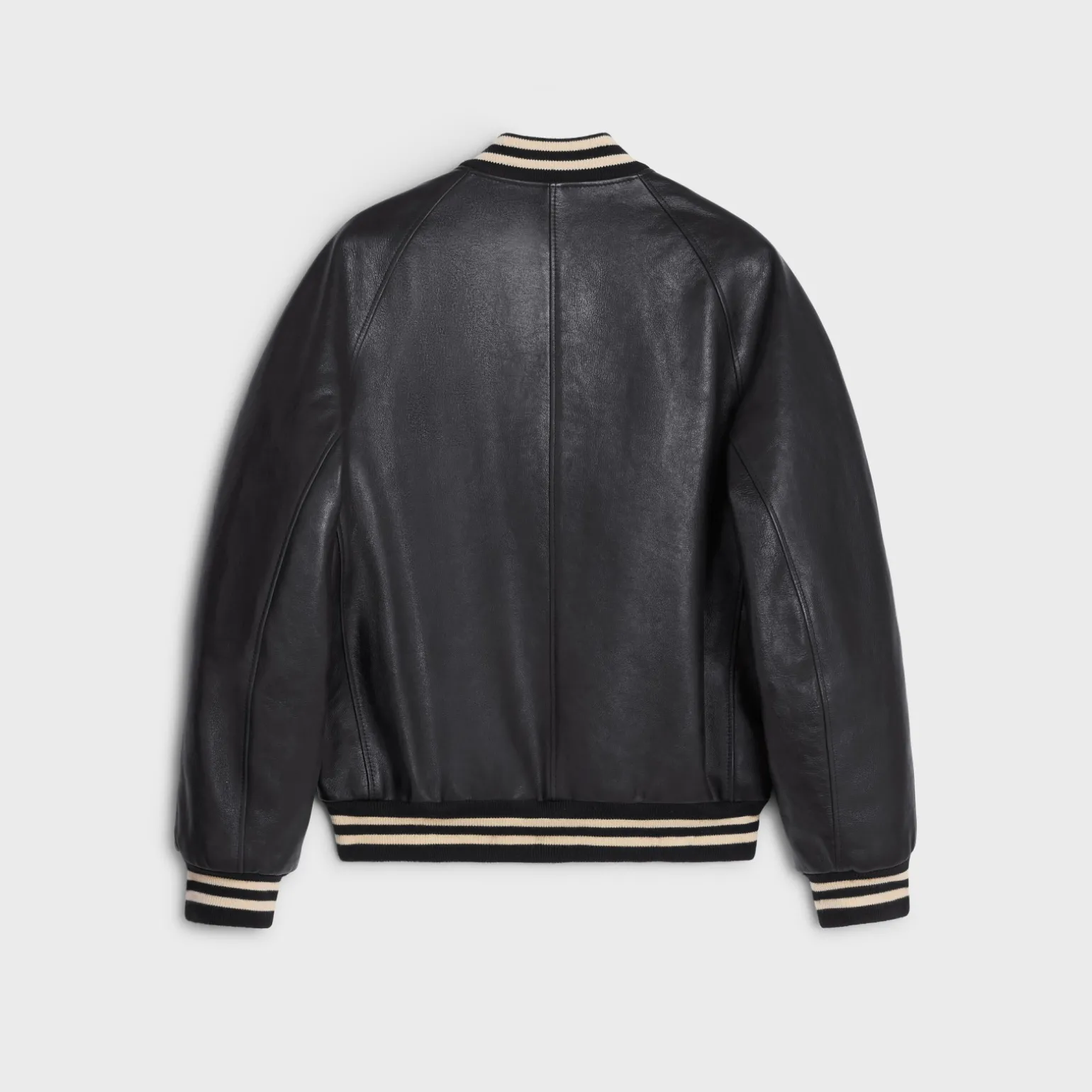 oversized teddy jacket in calfskin