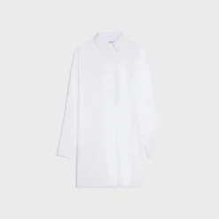 painter shirt dress in cotton batiste