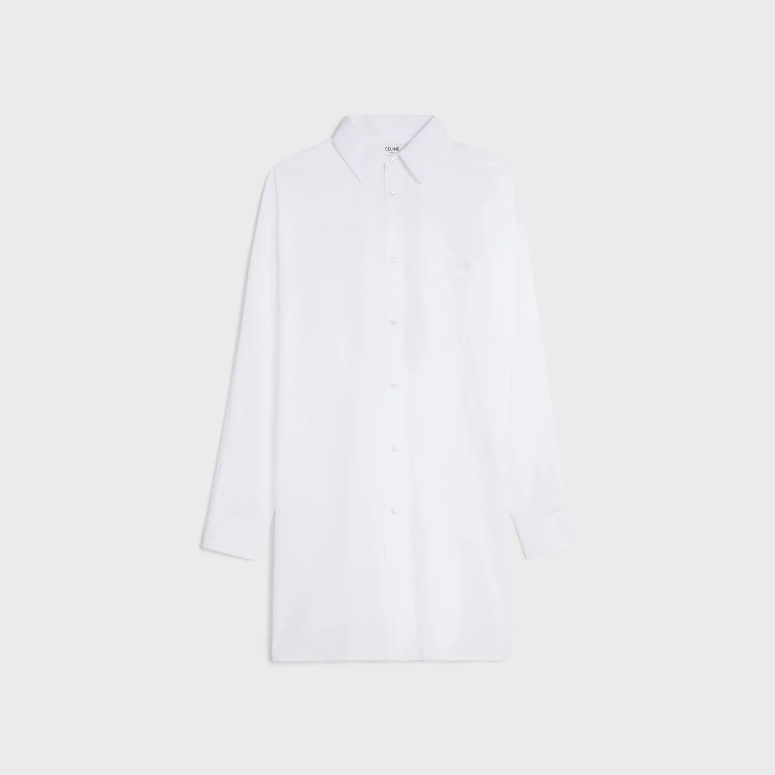 painter shirt dress in cotton batiste