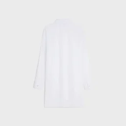 painter shirt dress in cotton batiste