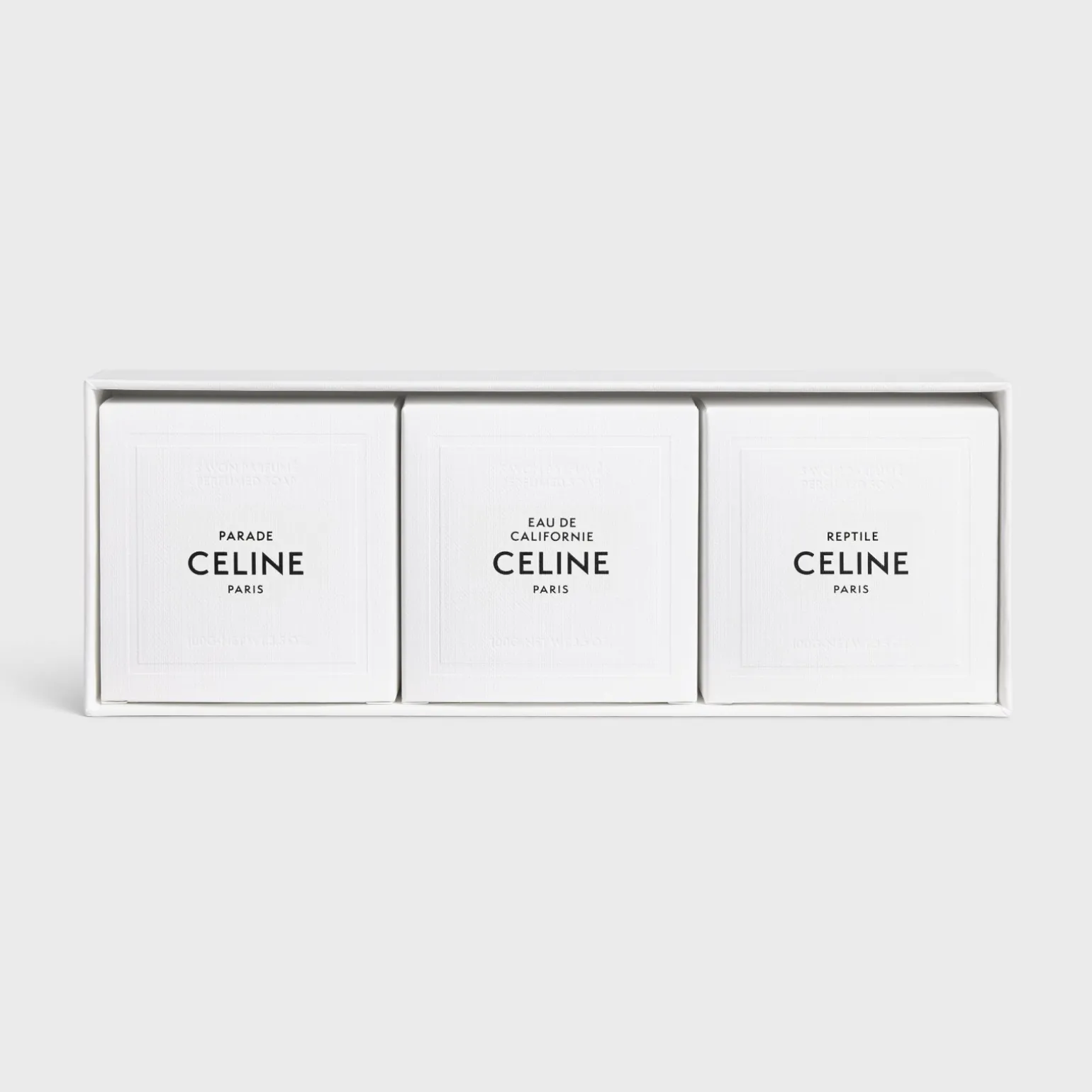 PERFUMED SOAPS SET PARADE, EAU DE CALIFORNIE, REPTILE 3x100G