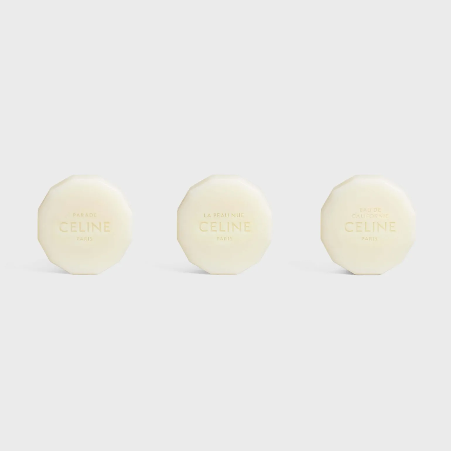 PERFUMED SOAPS SET PARADE, LA PEAU NUE, EAU DE CALIFORNIE 3x100G