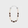 Plein Soleil Bracelet in Brass with Rhodium Finish and Beads