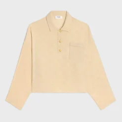 polo blouse in triomphe silk jacquard