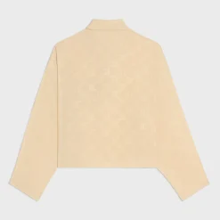 polo blouse in triomphe silk jacquard