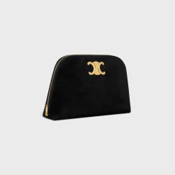 POUCH TRIOMPHE in SUEDE CALFSKIN