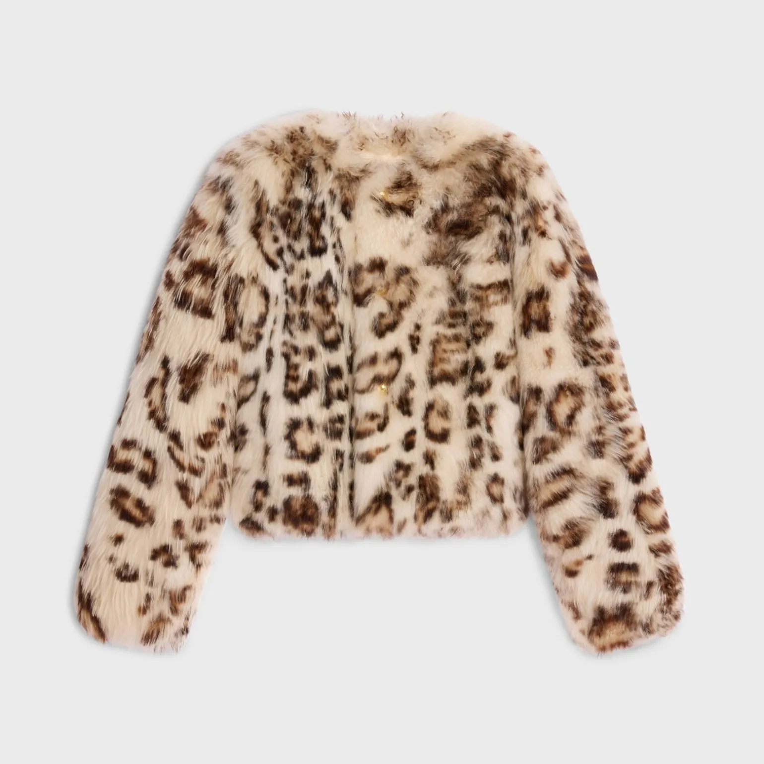 pure collar jacket in goat cashmere
