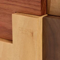 Puzzle cube in wood and natural calfskin case