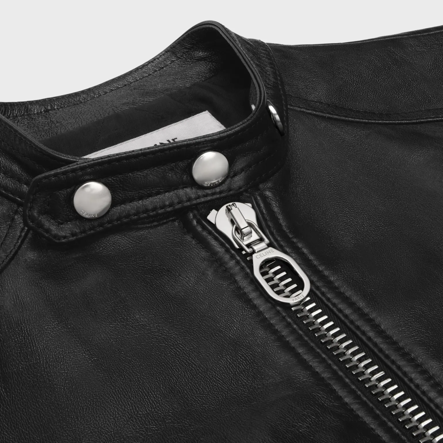 racer blouson jacket in soft lambskin