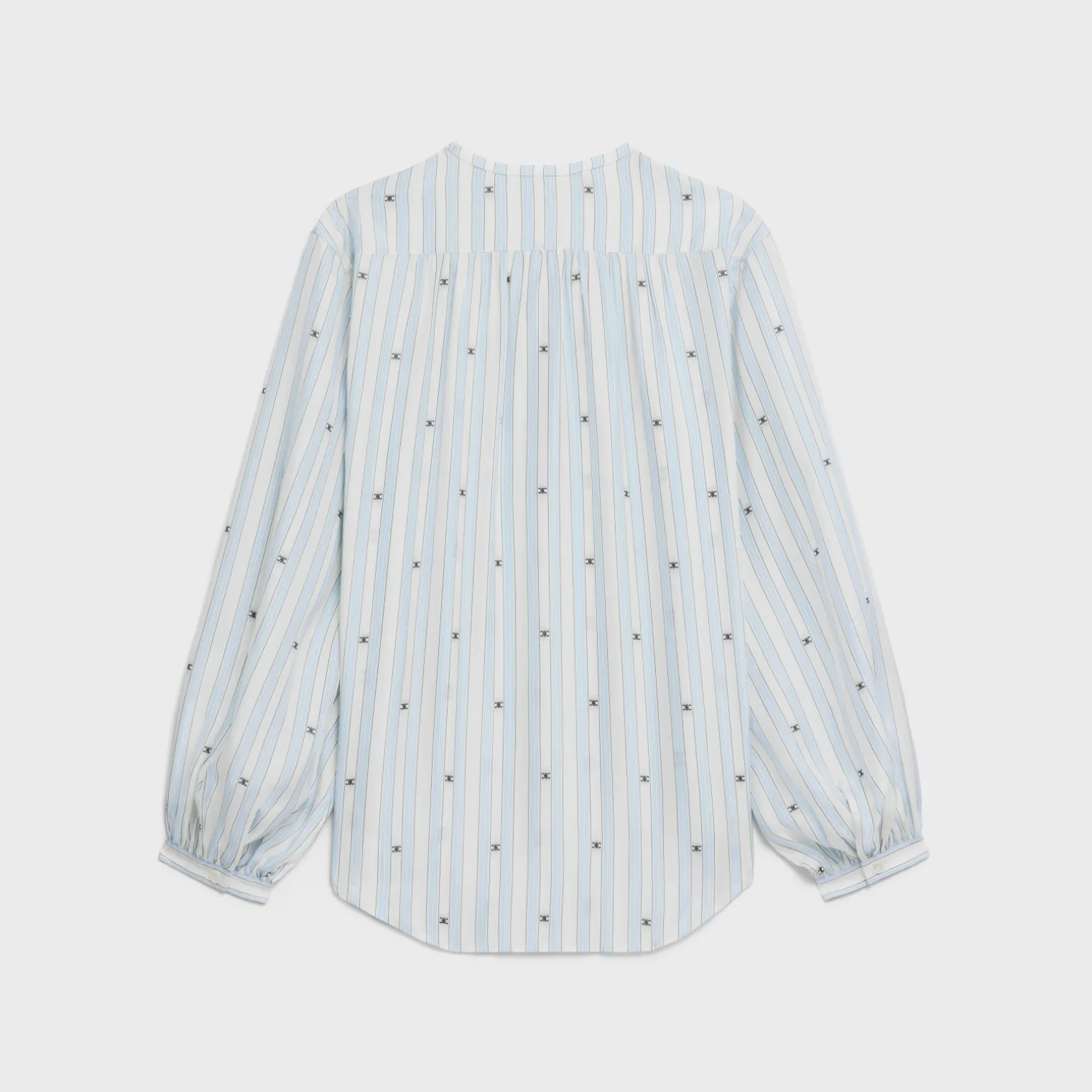 romy blouse in striped silk