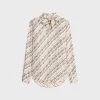 Romy lavaliere shirt in silk twill