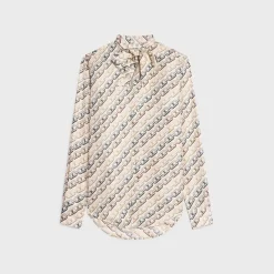 Romy lavaliere shirt in silk twill