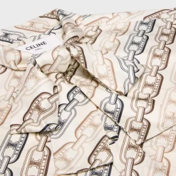 Romy lavaliere shirt in silk twill