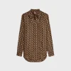 romy lavallière shirt in silk twill