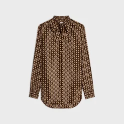romy lavallière shirt in silk twill