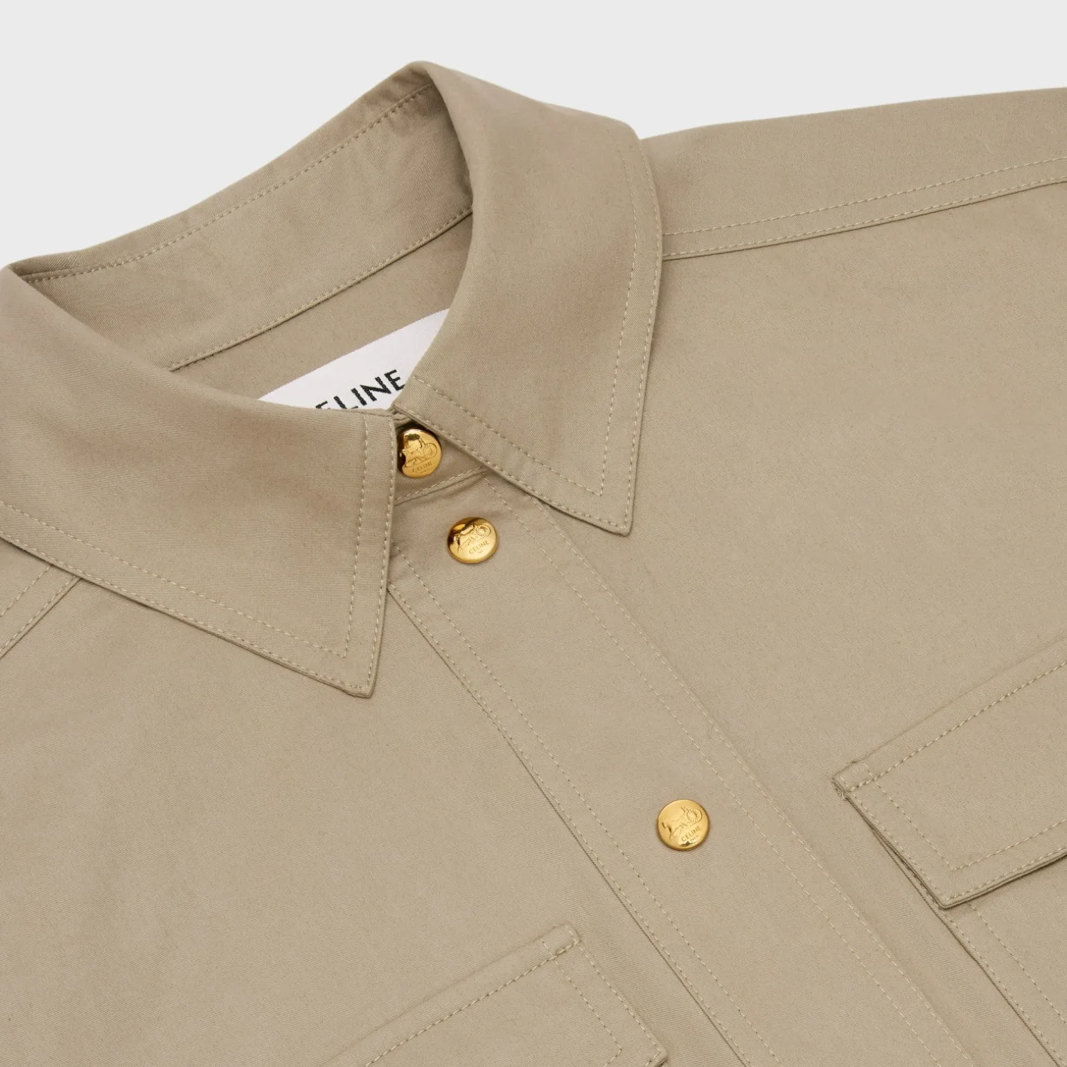 saharienne dress in lightweight gabardine