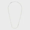 San Onofre Celine Pearl Necklace in Freshwater Pearls and Brass with Rhodium Finish