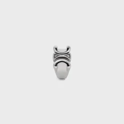 San Onofre Chunky Triomphe Ring in Brass with Rhodium Finish