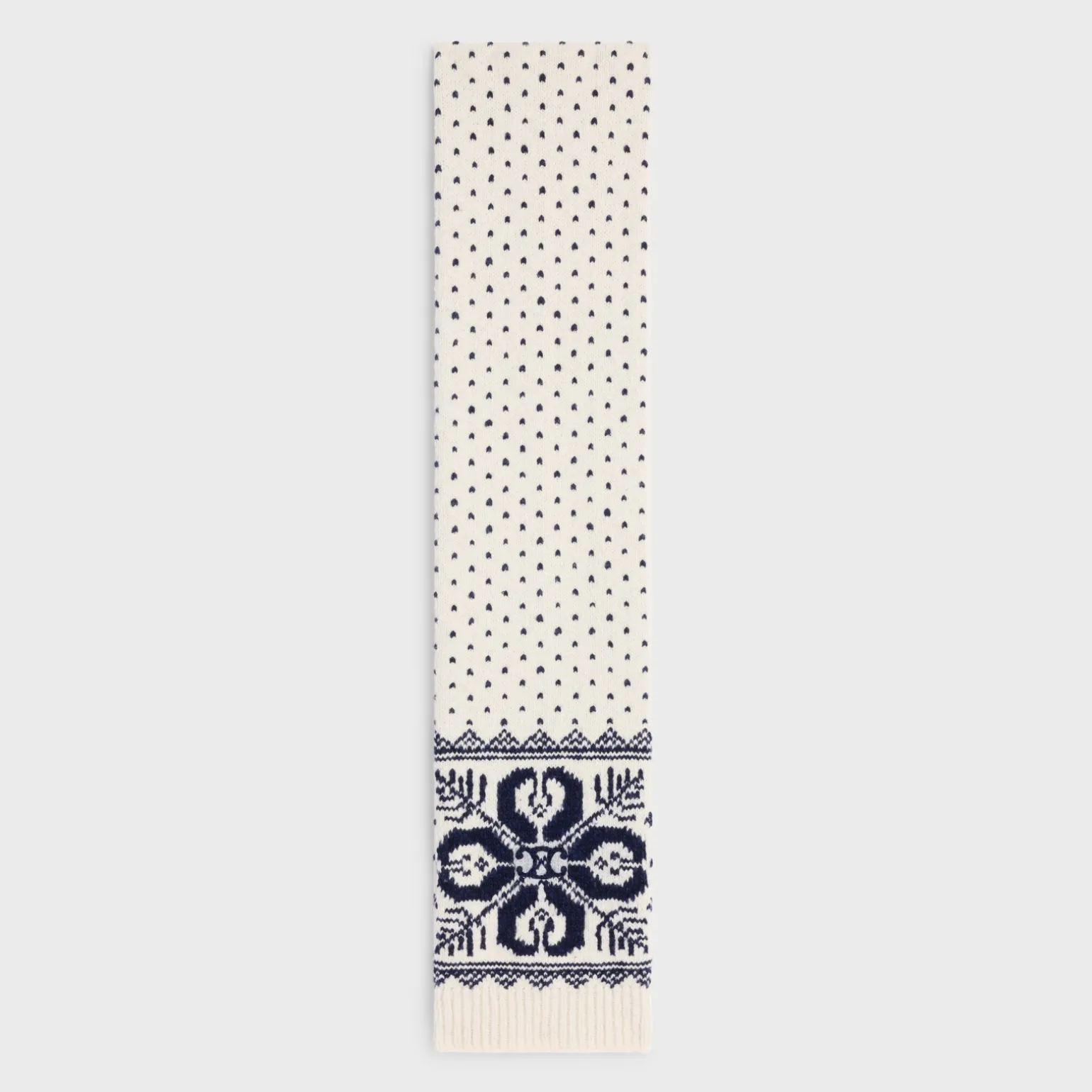 scarf in fair isle wool