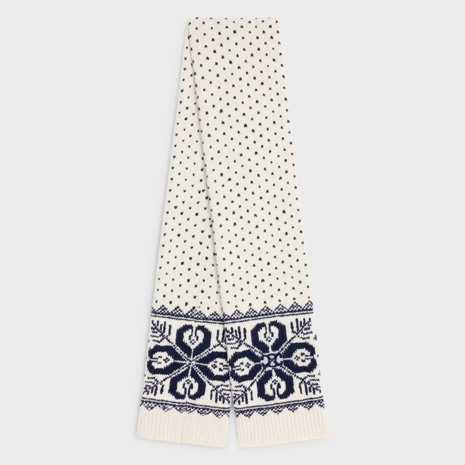 scarf in fair isle wool