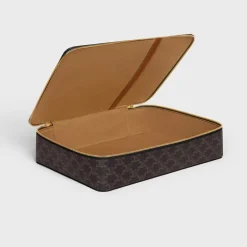 Shirt Case in Triomphe Canvas and Calfskin