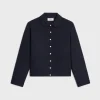 shirt with Claudine collar in cashmere flannel