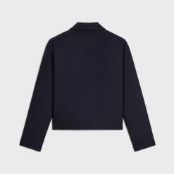 shirt with Claudine collar in cashmere flannel