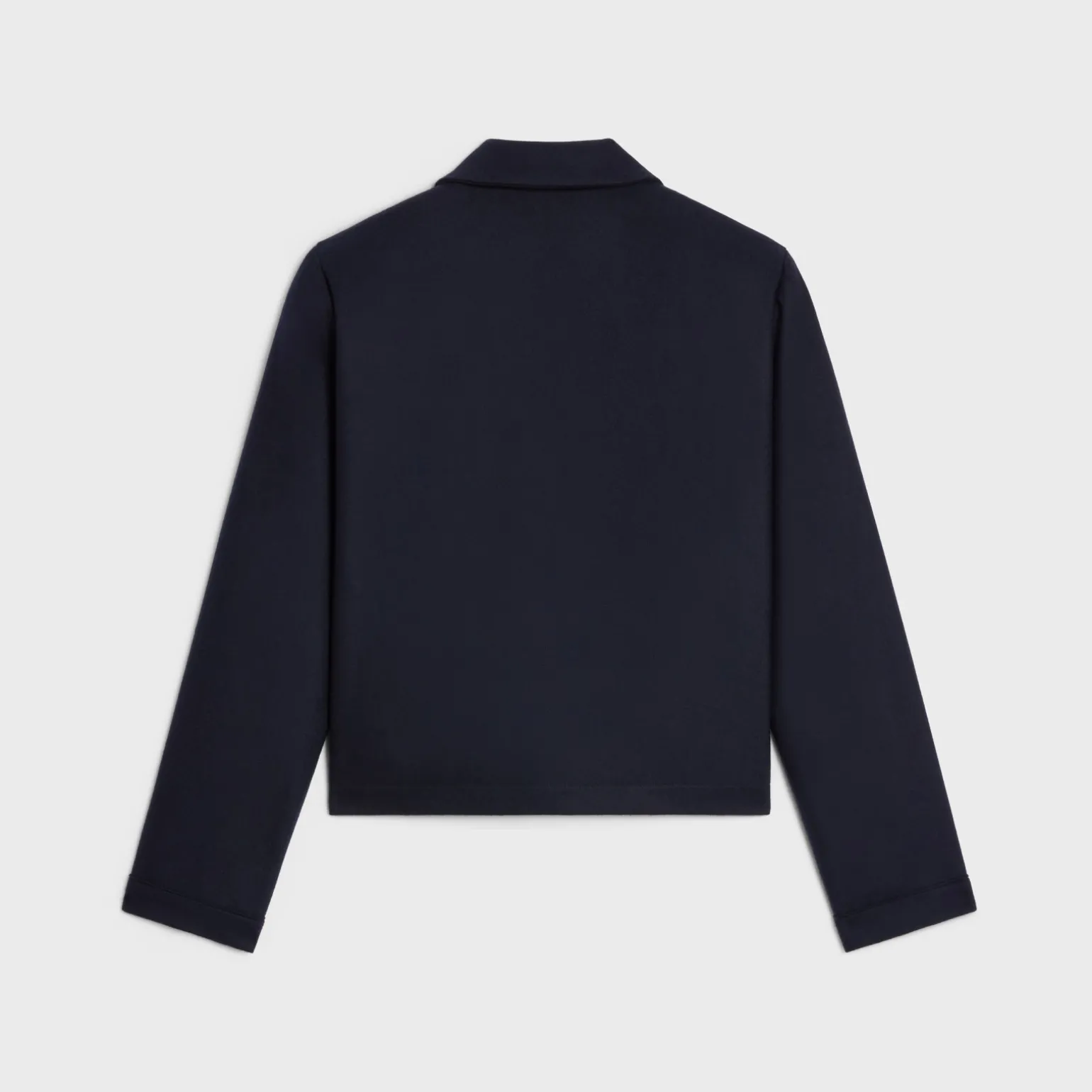 shirt with Claudine collar in cashmere flannel