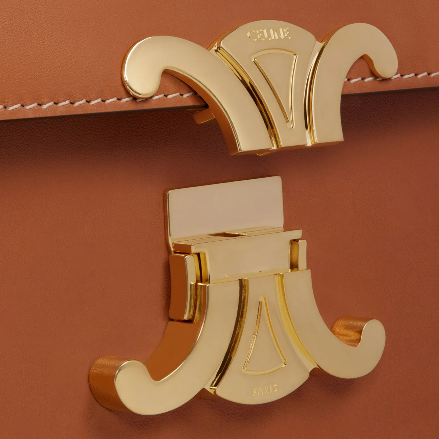 SHOULDER BAG CLAUDE in Natural Calfskin