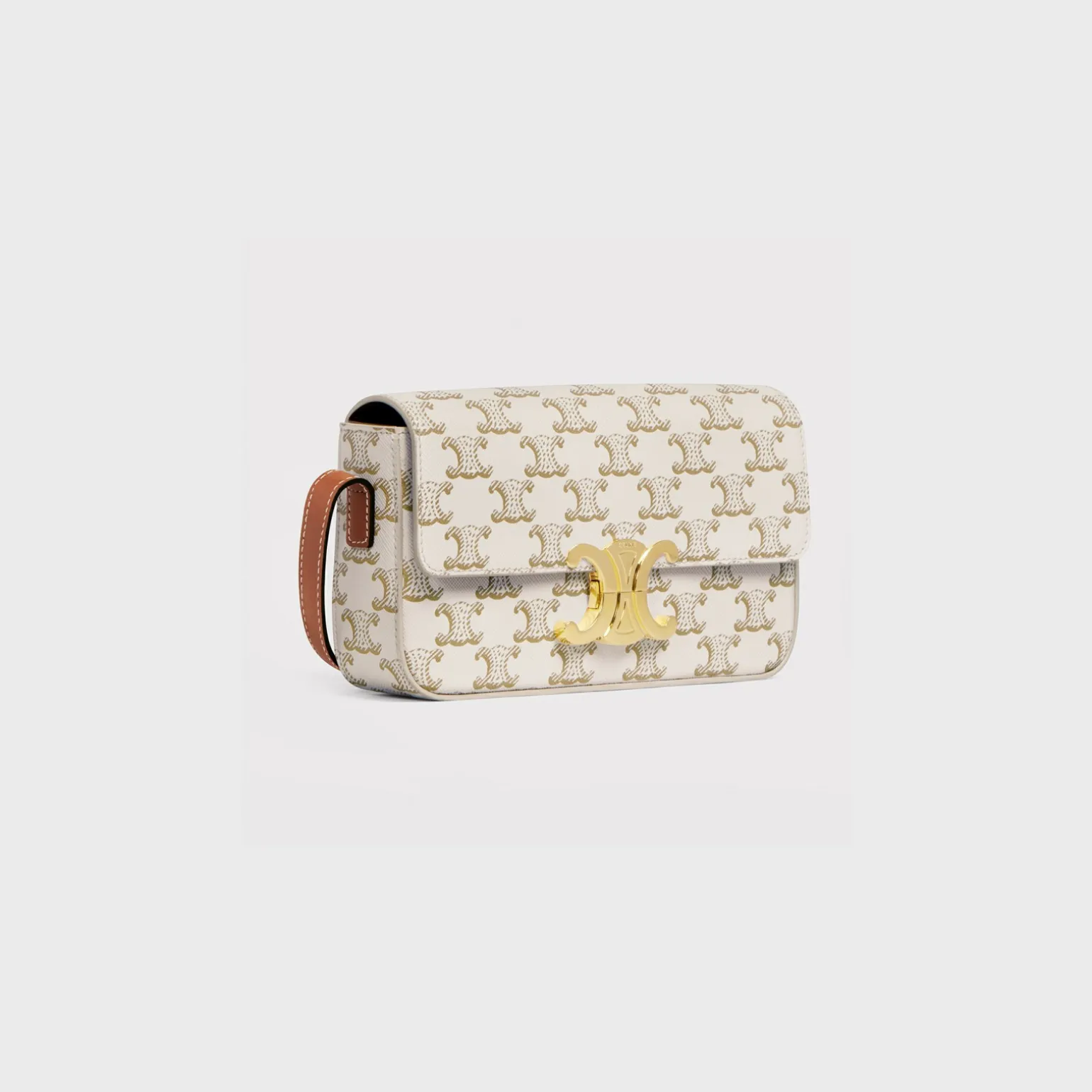 SHOULDER BAG CLAUDE in Triomphe canvas and calfskin