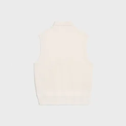sleeveless turtleneck sweater in fine wool