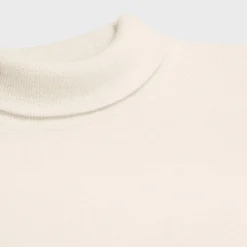 sleeveless turtleneck sweater in fine wool