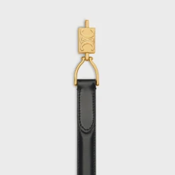 Small Block Triomphe Belt in Taurillon Leather