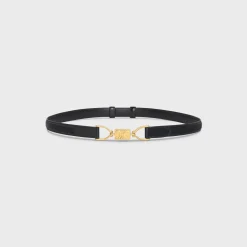 Small Block Triomphe Belt in Taurillon Leather