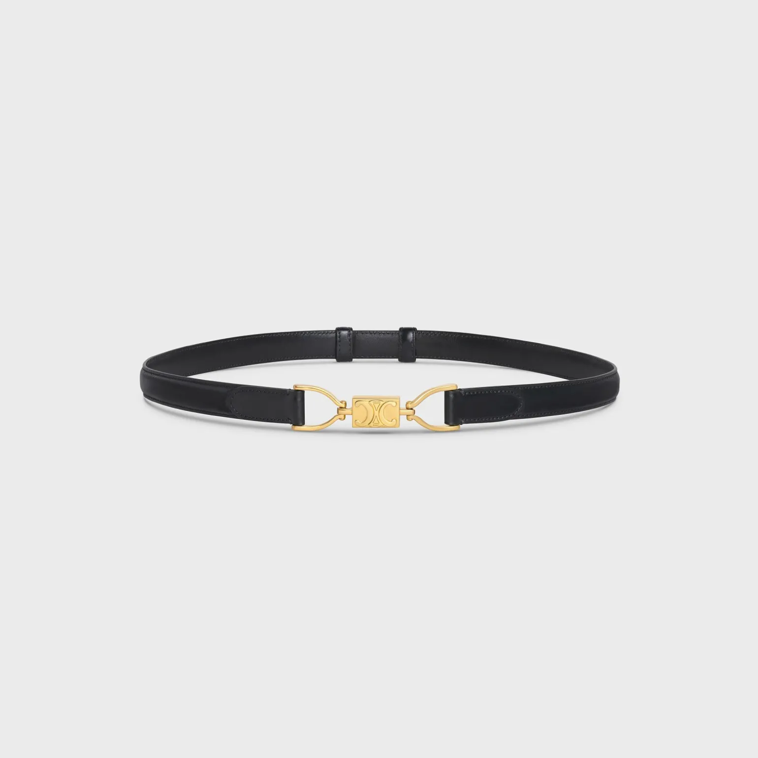 Small Block Triomphe Belt in Taurillon Leather