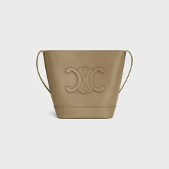 SMALL BUCKET CUIR TRIOMPHE in Smooth Calfskin