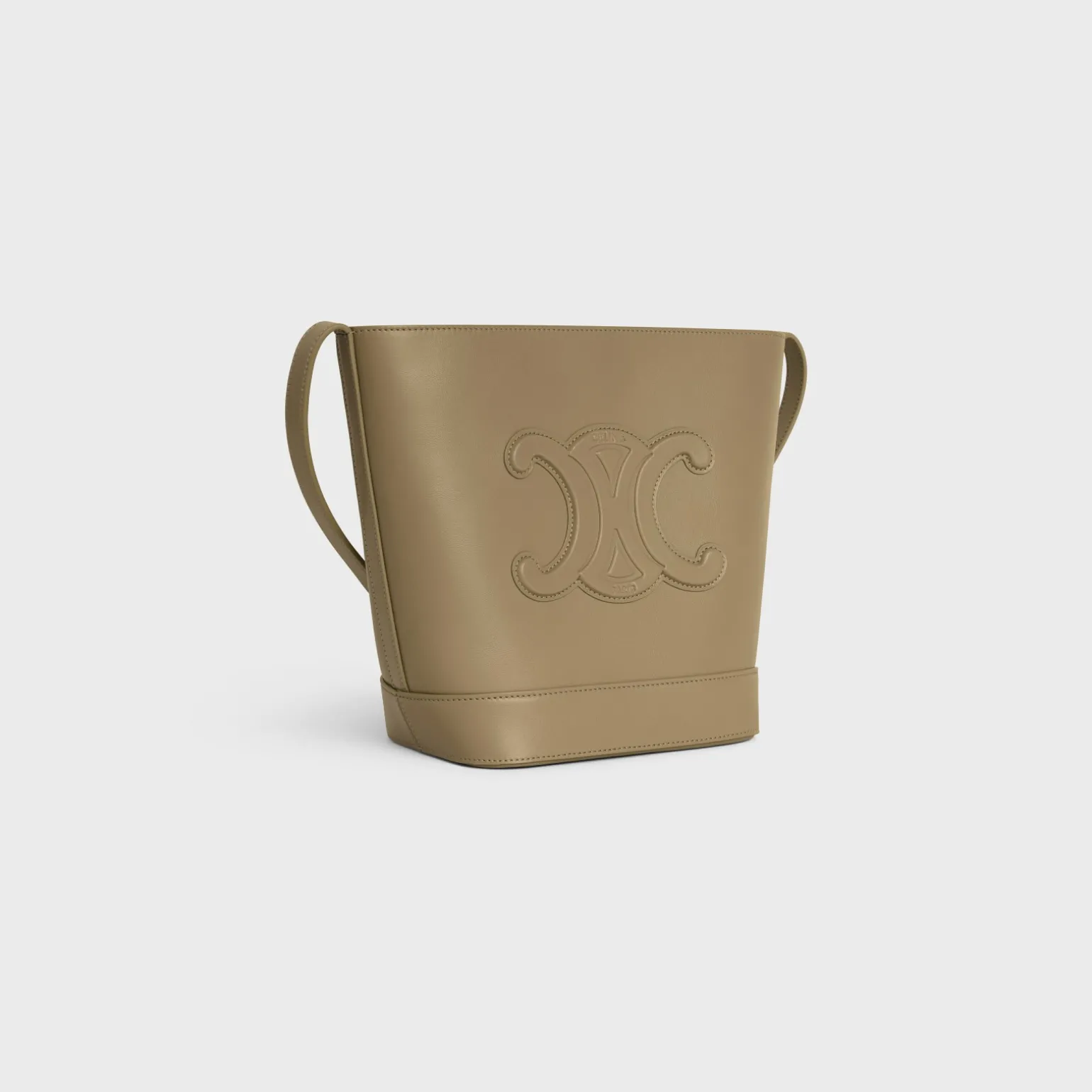 SMALL BUCKET CUIR TRIOMPHE in Smooth Calfskin